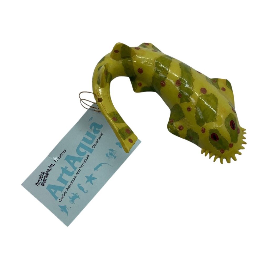 Artaqua‎ Yellow Spotted Aquarium Fish Ornament Hand-Painted Terrarium Decor